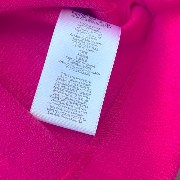 NWT 🌸 Michael Kors Hot Neon Barbicore Barbie 💕 Pink Peplum Flare Hem Top Sz 2 - Picture 7 of 16